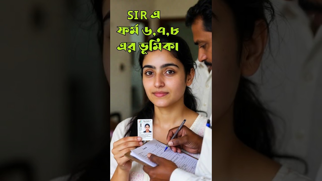 Form 6, Form 7, Form 8 &mdash; কোনটা কখন ব্যবহার করবেন? | Voter List  SIR Update Bangla |  #bengalinews