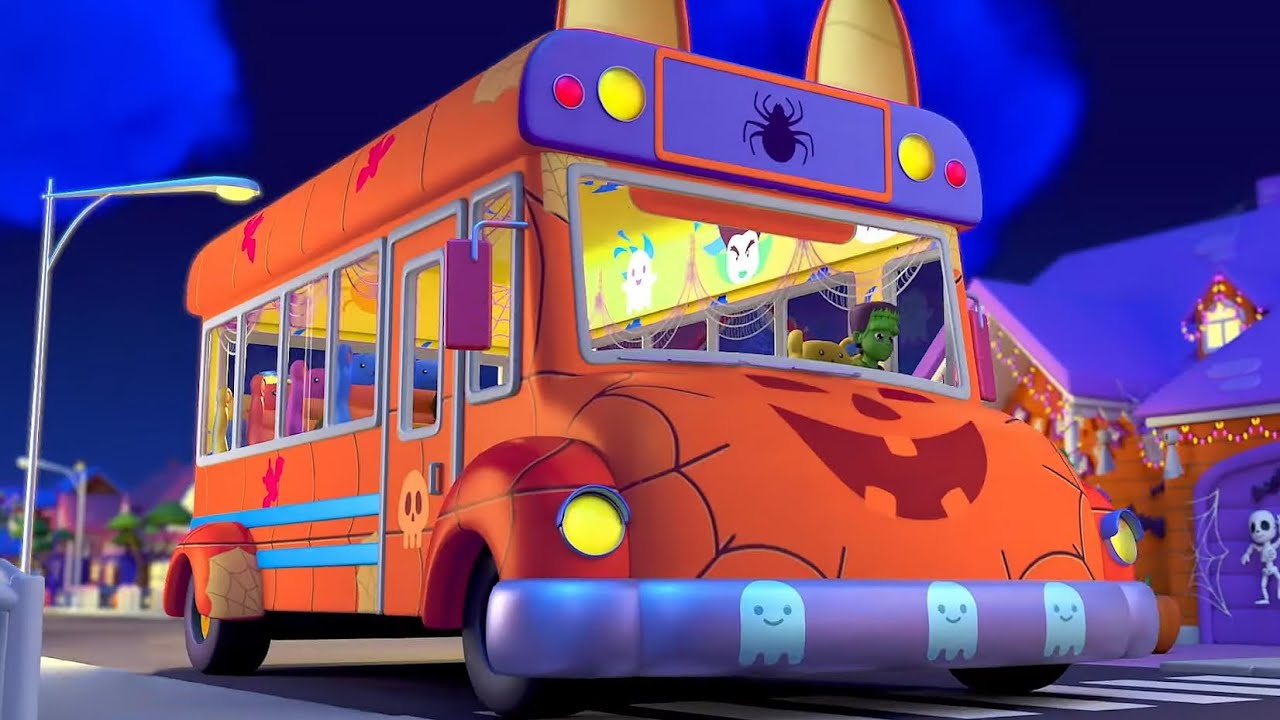 Halloween Wheels On The Bus, Spooky Nursery Rhymes & Scary Cartoons