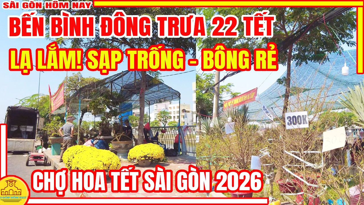 SAO THẾ NÀY! SẠP CHỜ BÔING Bến Bình Đông Q8 | Chợ Hoa Tết Sài Gòn 2026