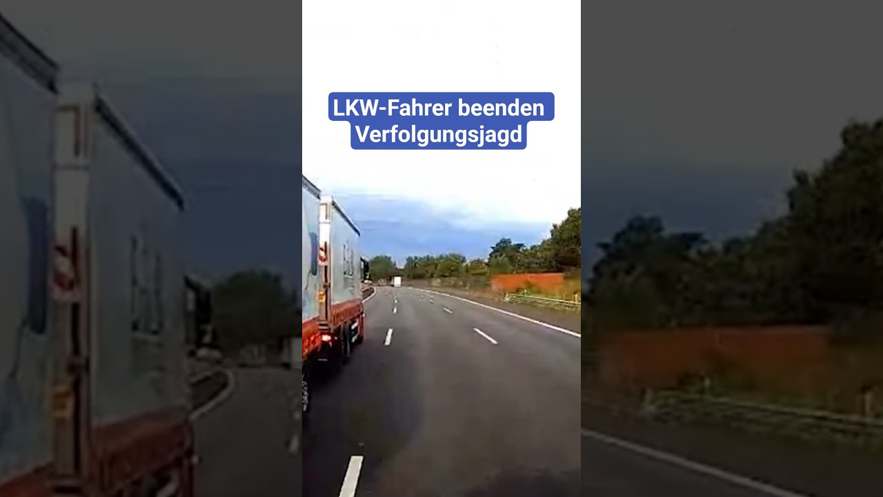 LKW-Fahrer helfen der Polizei und stoppen die Verfolgungsjagd