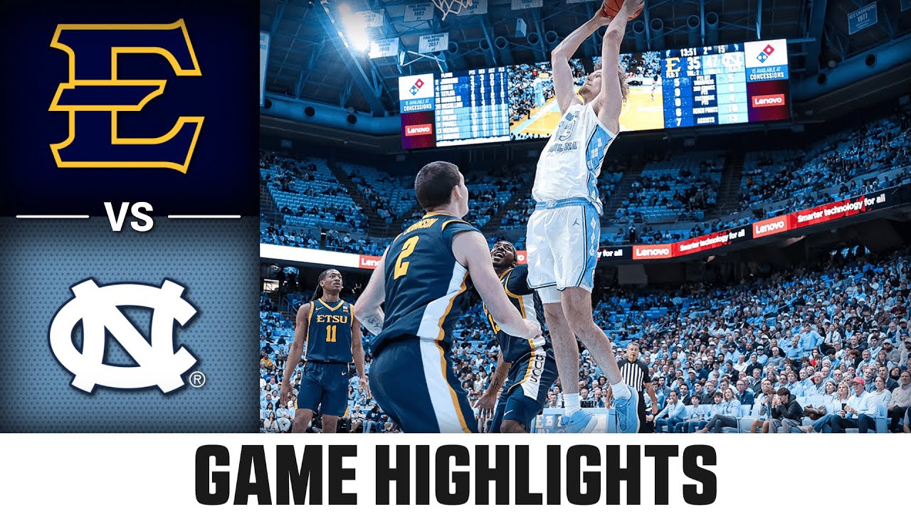 ETSU vs. North Carolina Game Highlights | 2025-26 ACC Men's Basketball