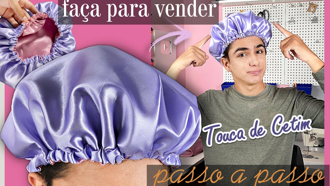 Como Fazer Touca de Cetim Passo A Passo Fácil Para Iniciantes (Como Costurar Cetim Dicas e Truques)