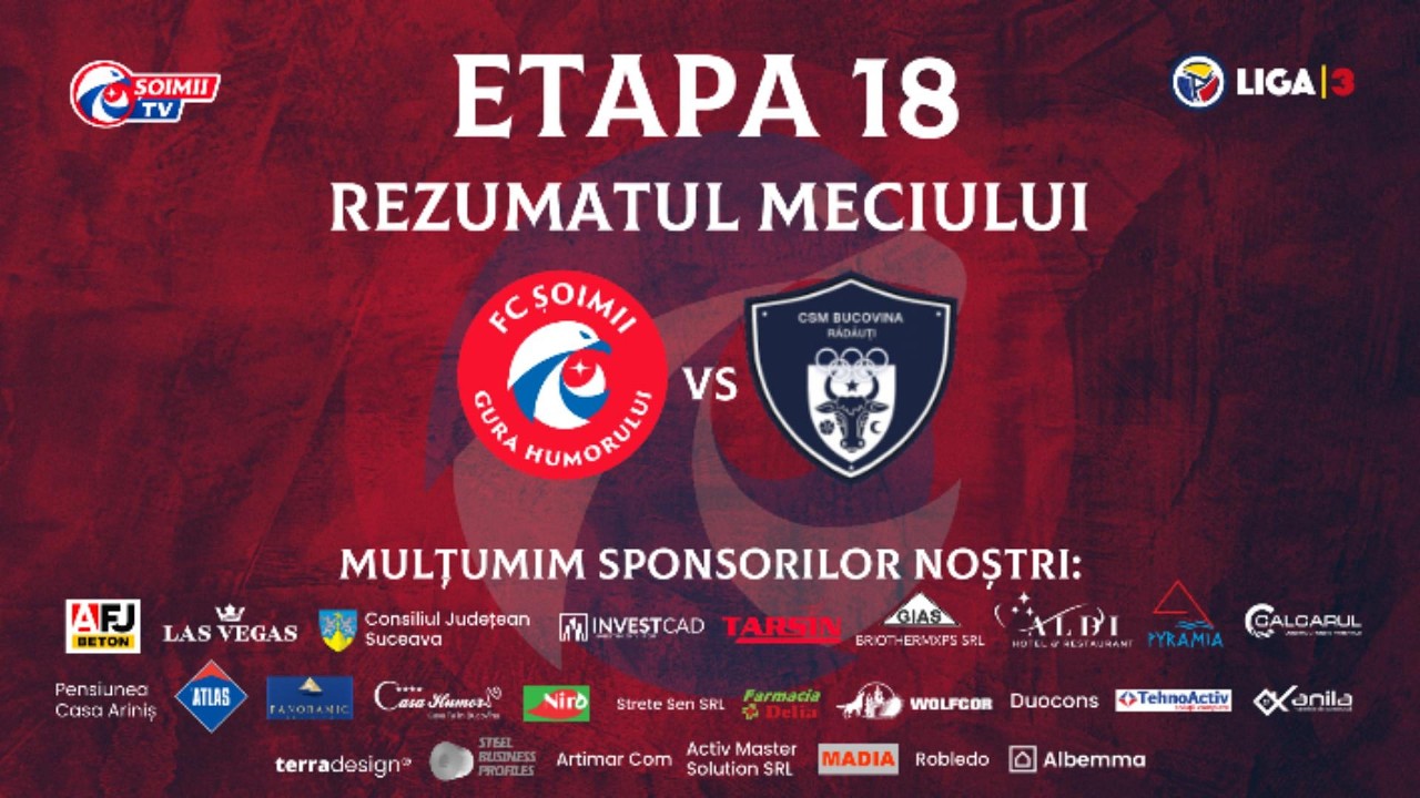 Urmăriți rezumatul primului joc oficial al anului, FC Șoimii - CSM Bucovina Rădăuți.