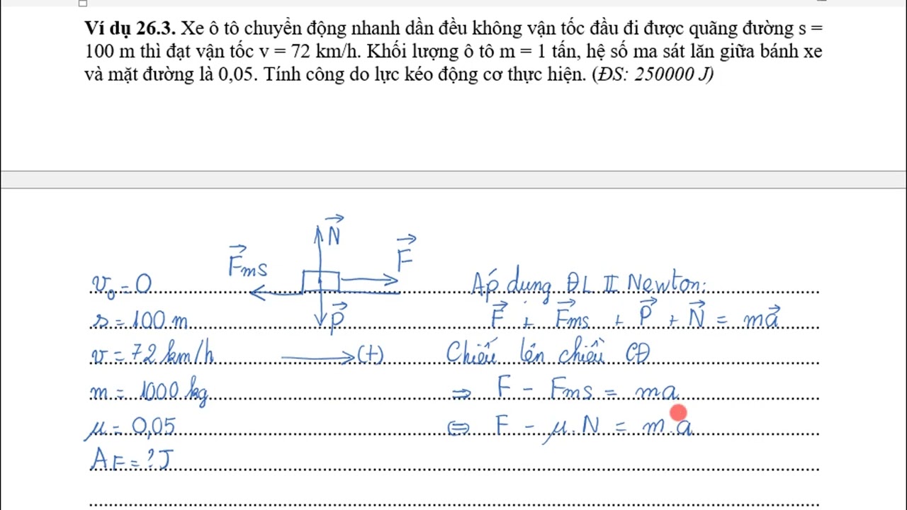 BÀI TOÁN 26: CÔNG VÀ CÔNG SUẤT - HSG VẬT LÍ 10