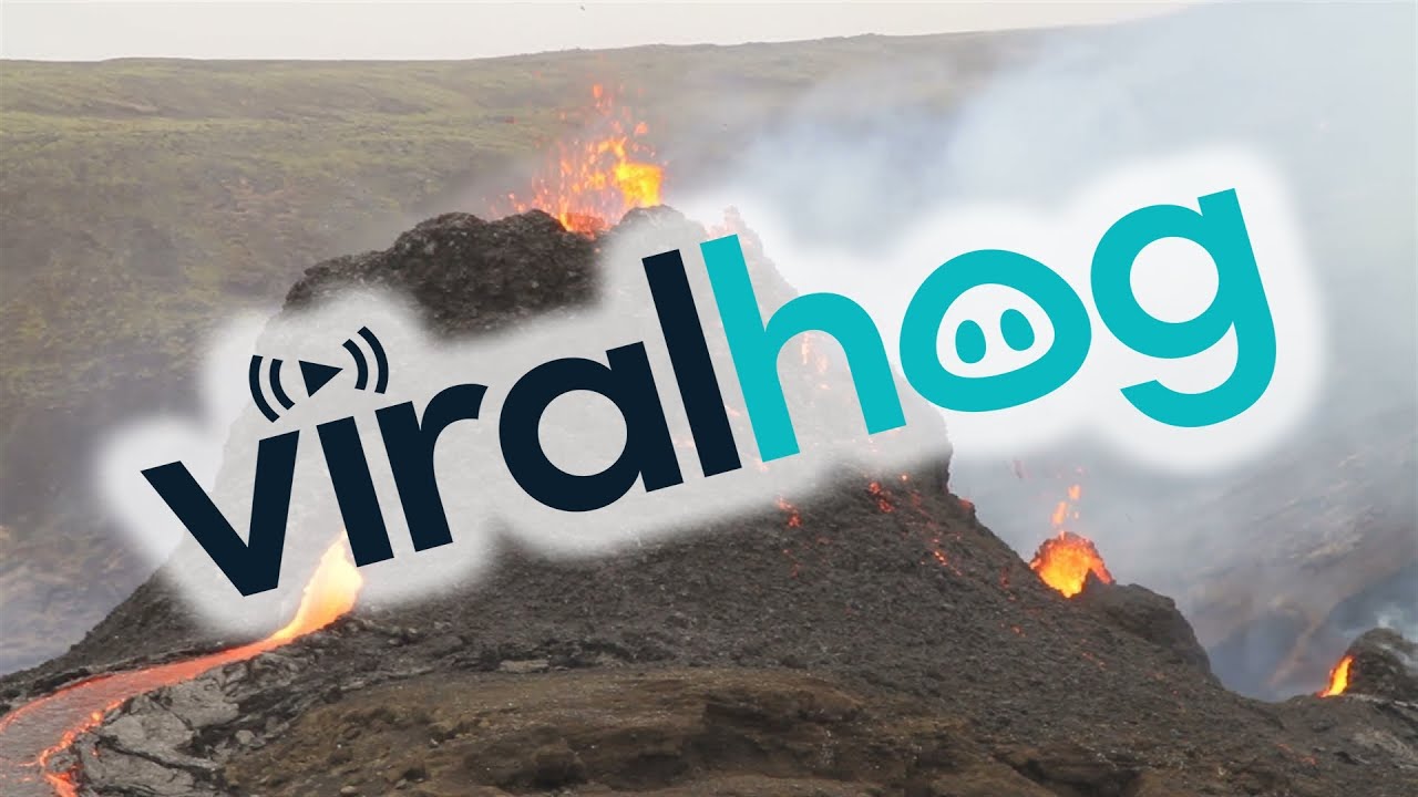 Side of Volcano Breaks Apart in Iceland || ViralHog
