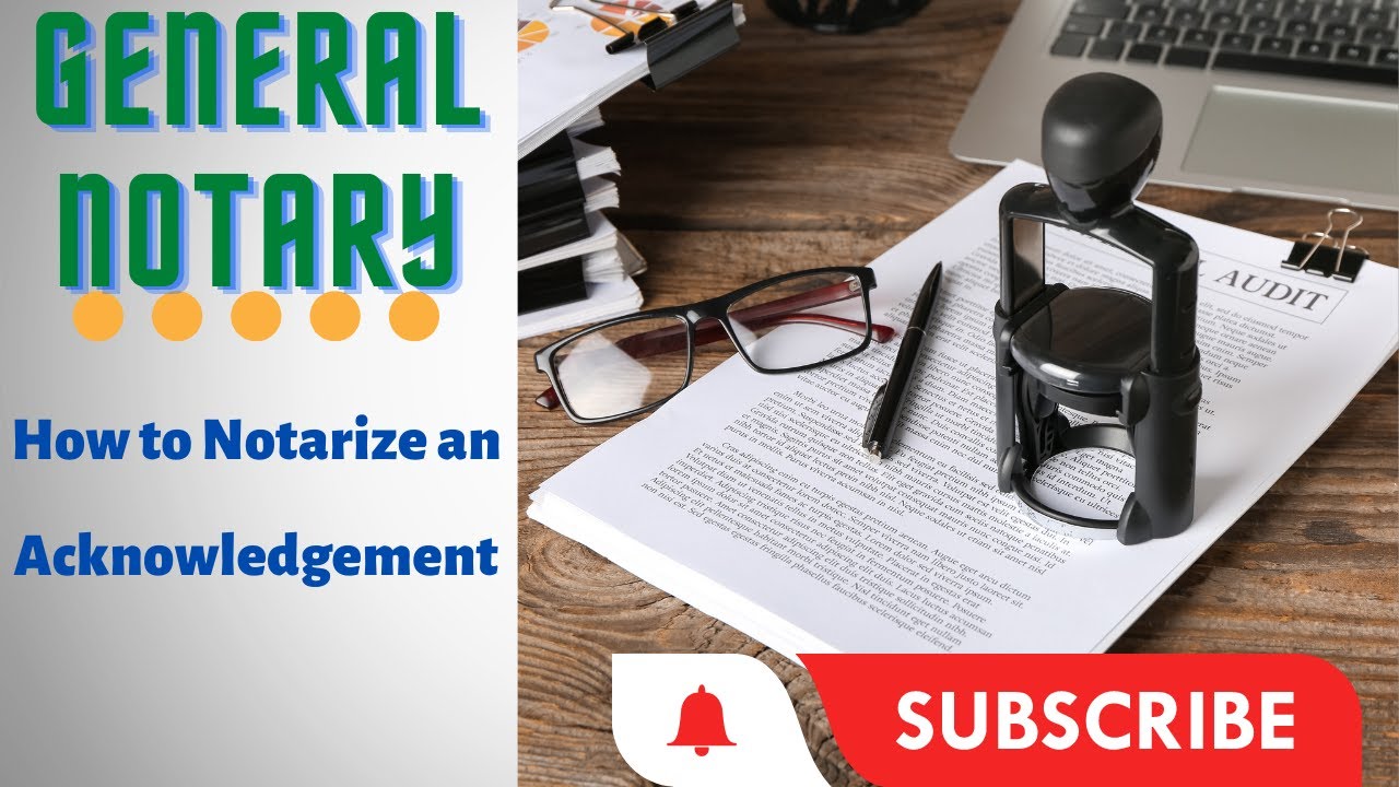 How to notarize an acknowledgement form. Easy tips.