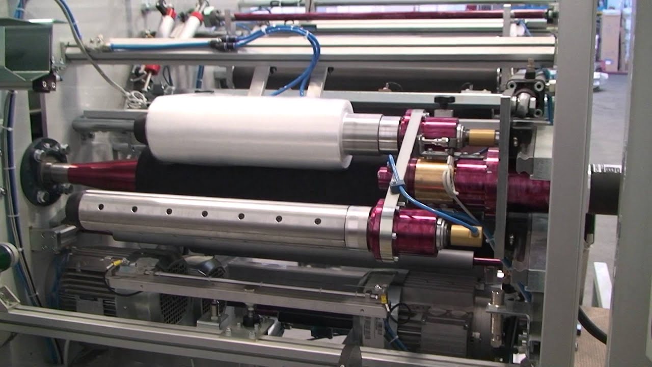 Coreless Pre-stretched Film Rewinder - Coreless Roll Changeover