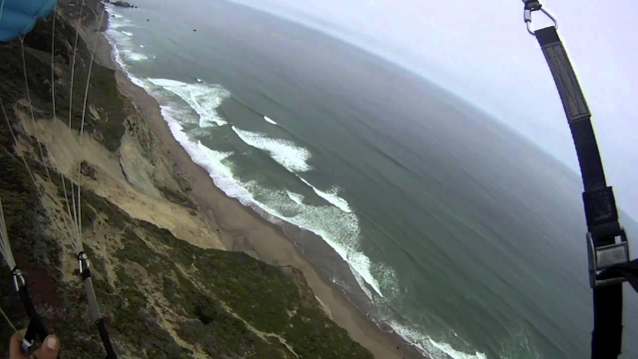Pacifica, CA- Speed flying and paragliding the 'Dumps' aka- Mussel Rock (S.F. area)