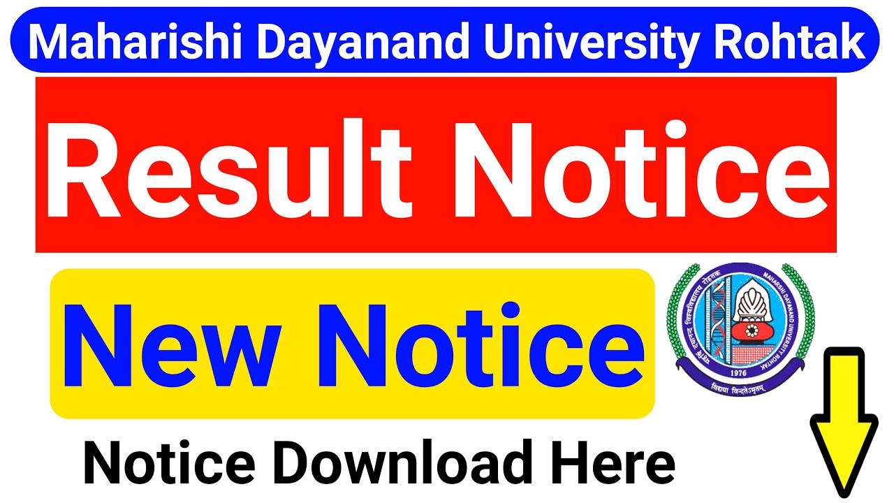 MDU Result Notice || MDU Latest News || MDU Result 2021 || MAHARSHI DAYANAND UNIVERSITY