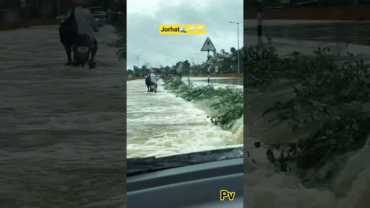 Jorhat Assam flood 🌊🌧️⛈️ #assam #jorhat #flood #floods #news #redalert #barish #river #riverflood