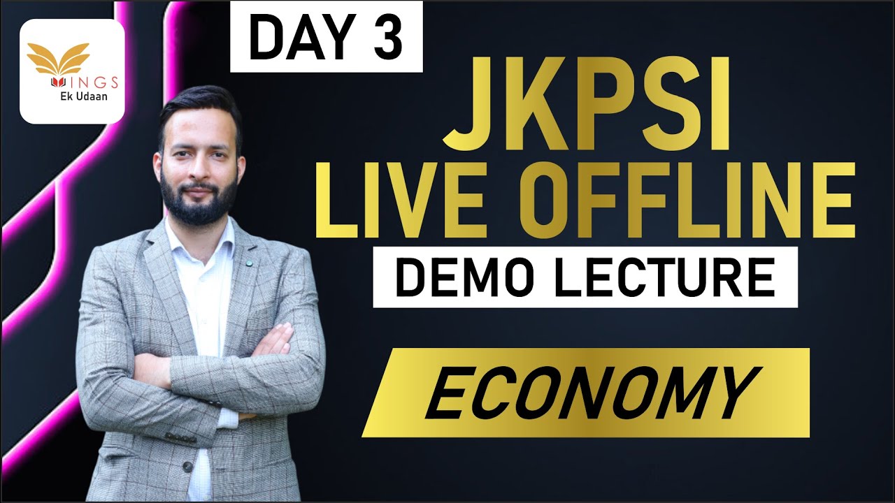JKPSI 3rd LIVE OFFLINE DEMO LECTURE - ECONOMY by SHOAIB sir