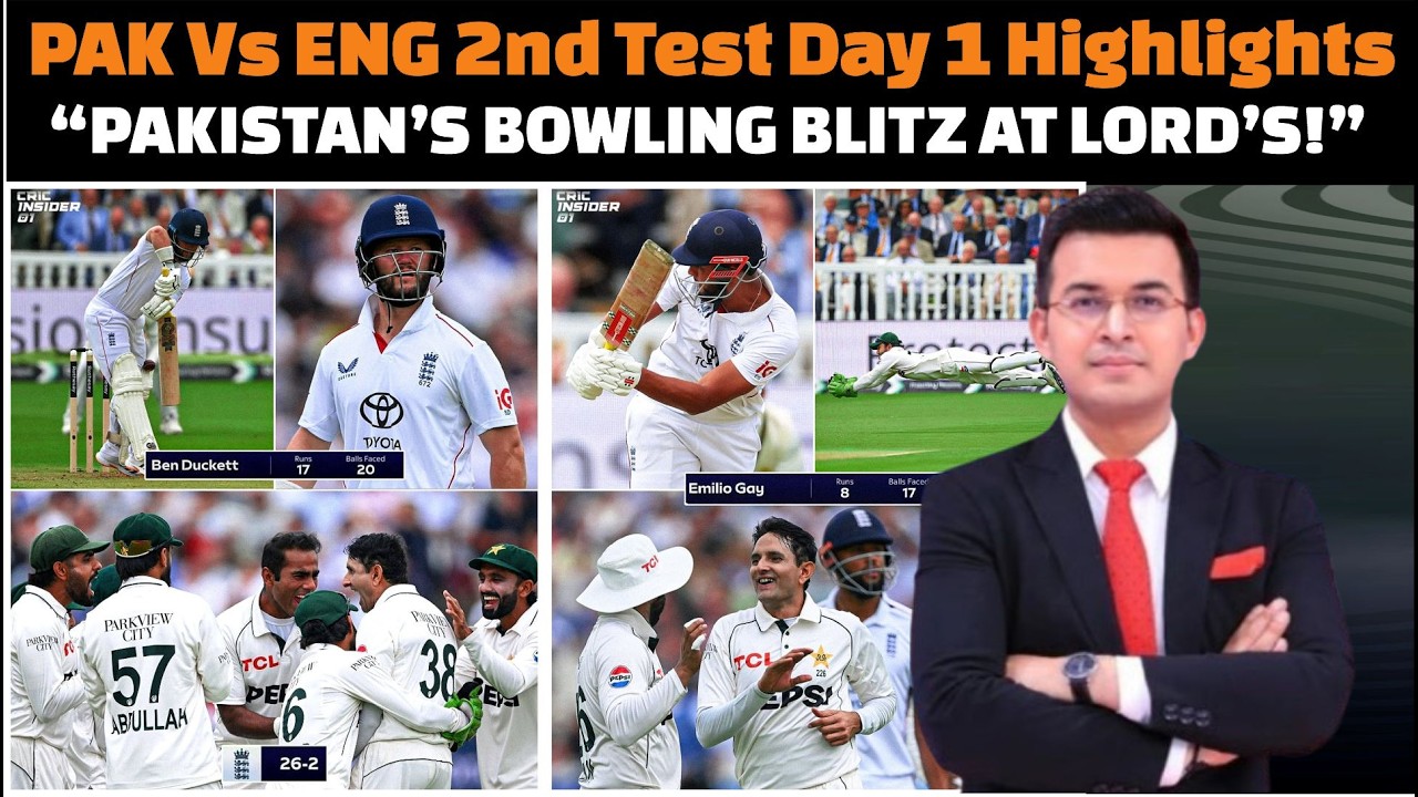 Pakistan vs England 2nd Test Day 1 complete highlights 2026 today.
