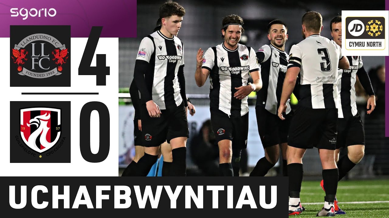 Uchafbwyntiau | Highlights: Llandudno 4-0 Cegidfa | JD Cymru North