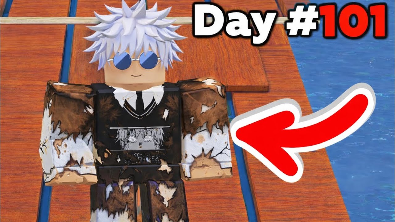  Day 101 😨 نجاة مستحيلة في البحر | روبلوكس101 يوم بدون موارد! هل أنجو؟ 💀 Roblox Survival