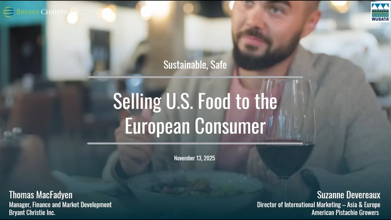 Sustainable, Safe: Selling U.S. Food to the European Consumer