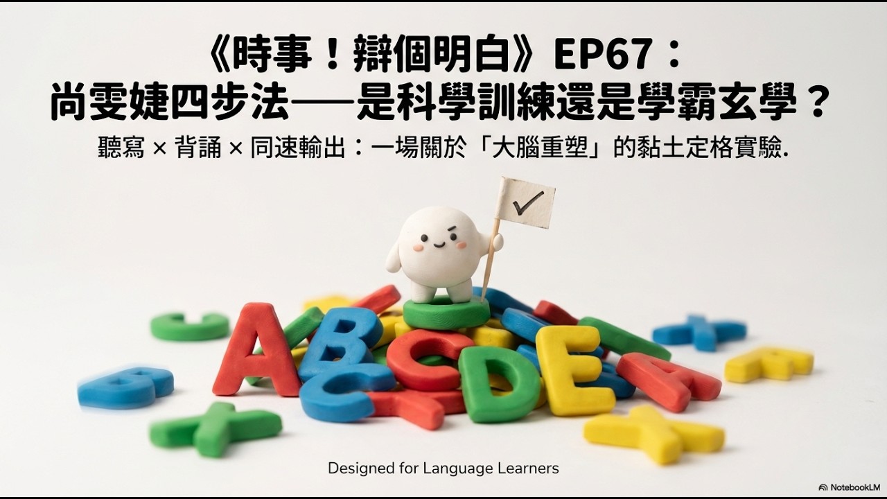 EP67｜尚雯婕四步法真能把英文練成反射？聽寫×背通×同速輸出：科學訓練還是英語學霸專屬學習方法？