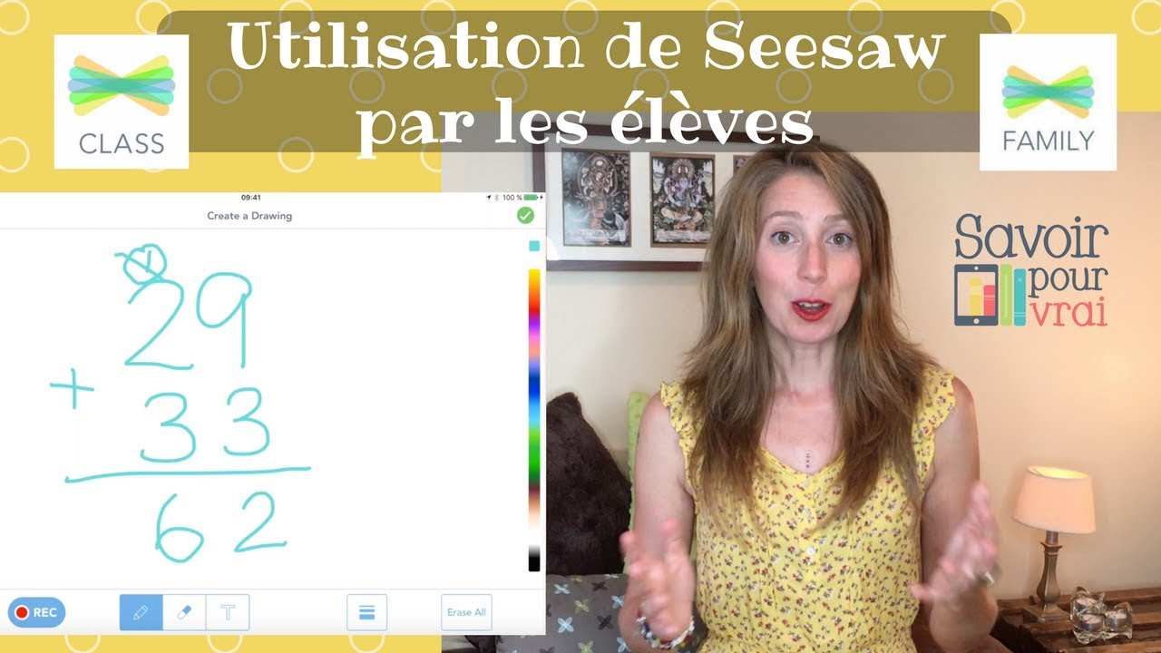 Utilisation de l'application Seesaw pour les élèves