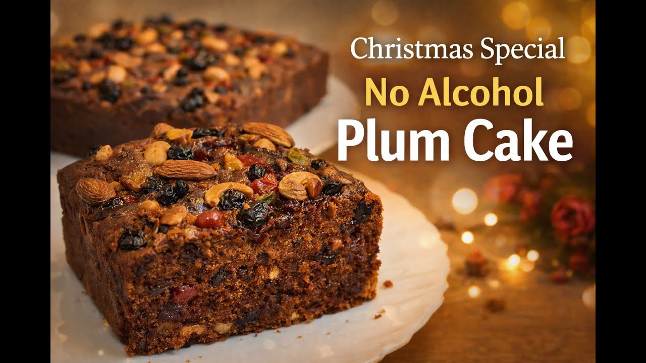 Rich Plum Cake Recipe | Christmas Special Fruit Cake at Home(No Alcohol)