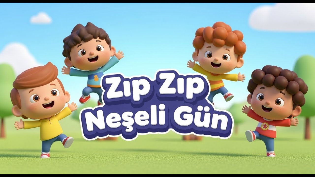 Zıp Zıp Neşeli Gün 🎶 | Eğlenceli Çocuk Şarkısı | Zıpla, Alkışla, Eğlen!