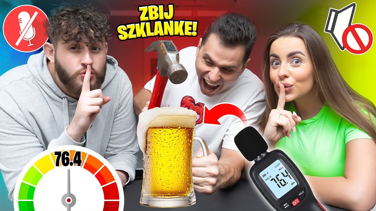 KTO ZROBI TO CISZEJ CHALLENGE! ZBIJ SZKLANKĘ MŁOTKIEM!