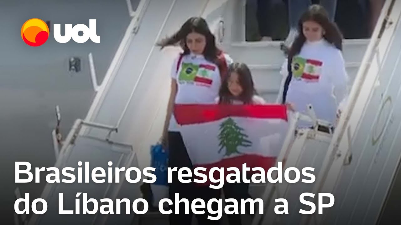 Voo da FAB com 228 brasileiros repatriados do Líbano chega a Guarulhos; veja vídeo