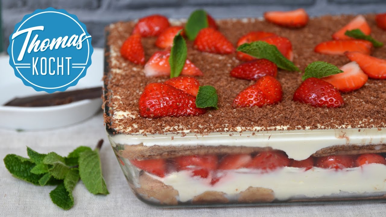 Erdbeer-Tiramisu Rezept für die ganze Familie / einfach und gelingsicher / Thomas kocht