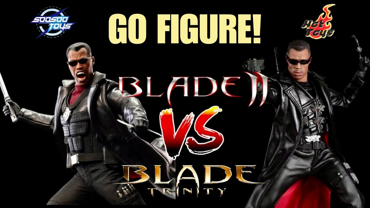 Фигурки Hot Toys Blade 2 против Soosoo Toys Blade Trinity в масштабе 1/6