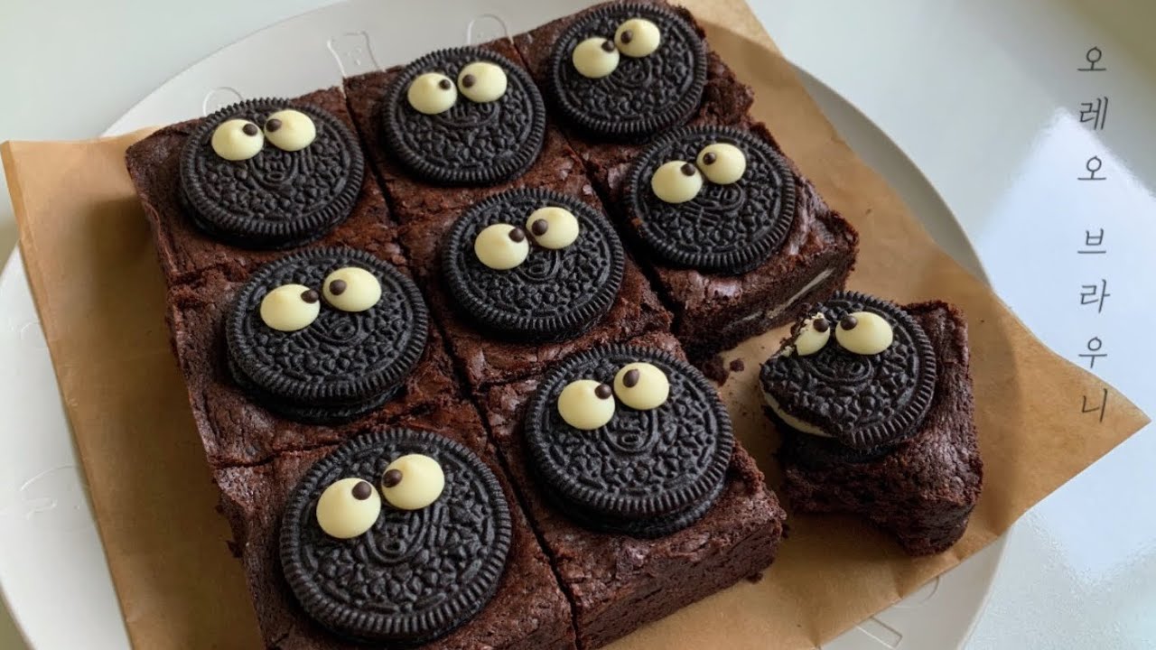 귀엽고 맛있고 꾸덕꾸덕한 오레오 브라우니 만들기 / Oreo Brownies recipe