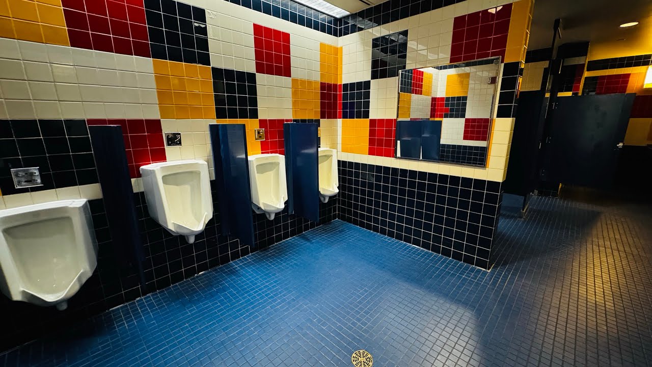 Men’s & Women’s Restroom, Kohler Bardon Urinal & Kingston Toilet Flush | Downtown Disney, Anaheim CA