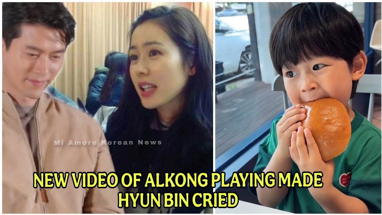 CUTE VIDEO OF BABY ALKONG PLAYING ! HYUN BIN ALMOST CRIED HEARING HIS BABY CALLING HIM