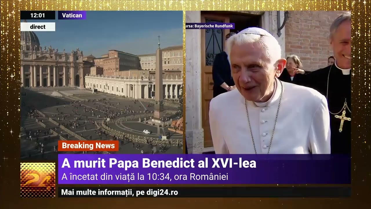 Fostul Papă Benedict al XVI-lea a murit la 95 de ani