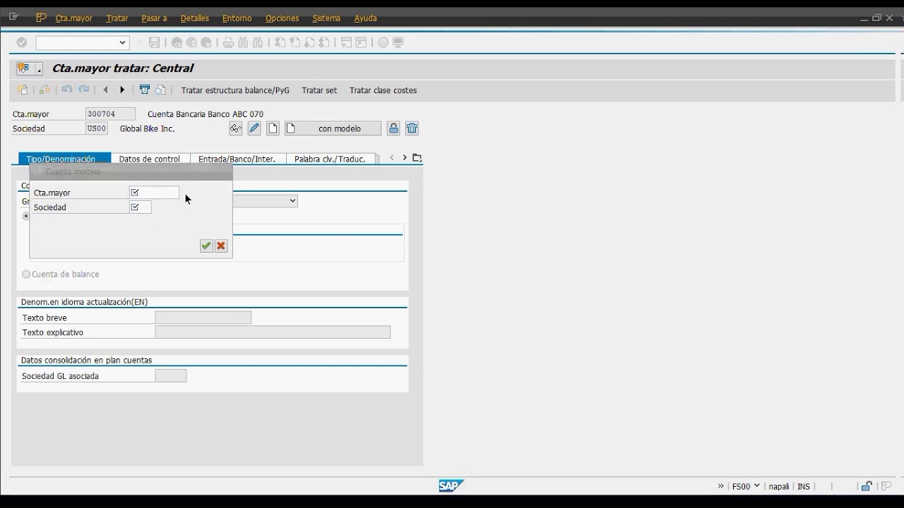 Pasos Iniciales con SAP FI - 02 - Creación de Cuenta Asociada