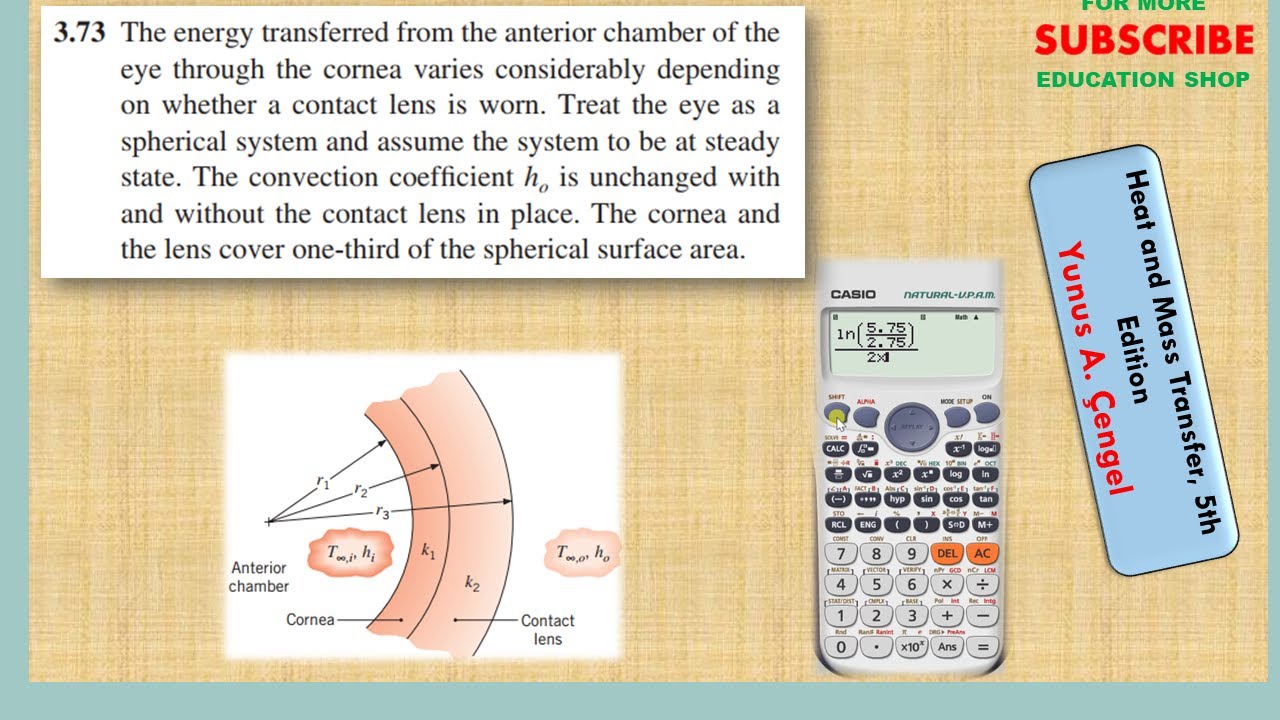 Heat Transfer in the Human Eye | Effect of Contact Lens | Solved Heat Transfer Problem