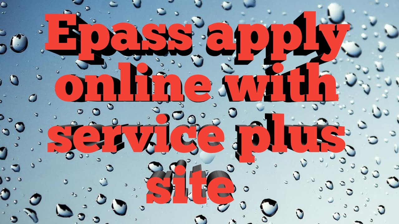 How to apply epass online with service plus site in hindi