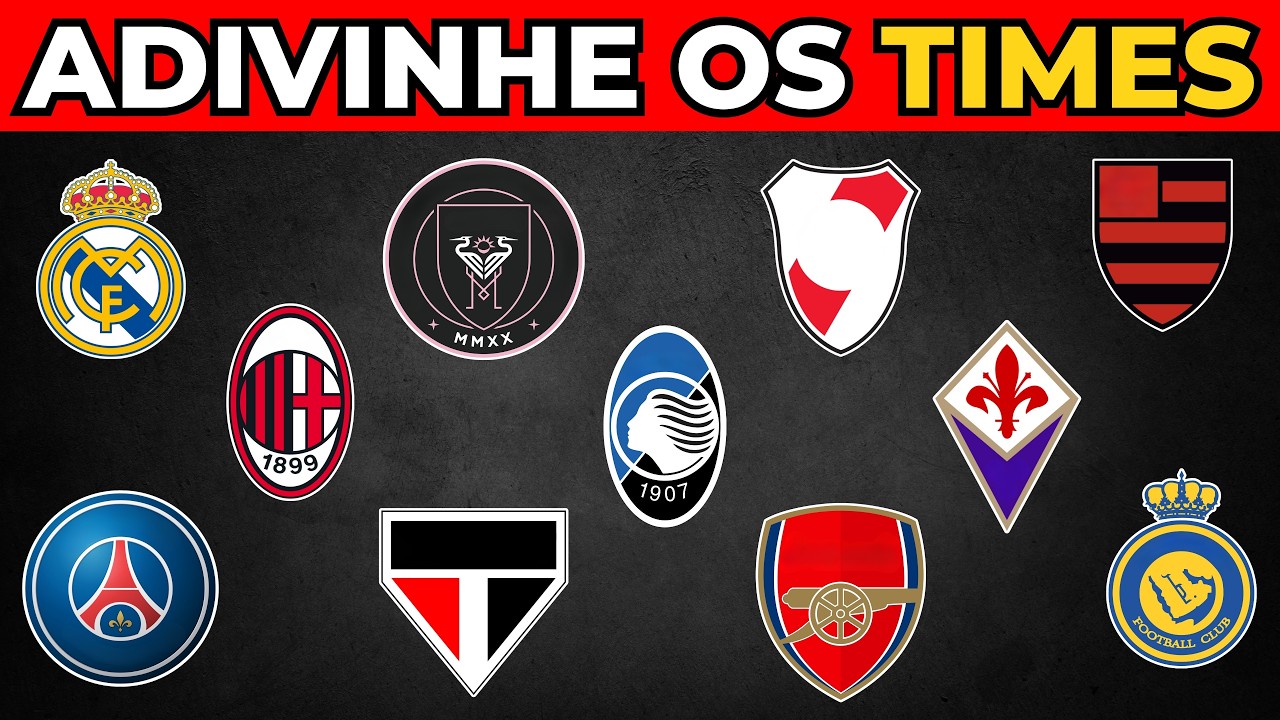 ⚽ Adivinhe o TIME de Futebol pelo ESCUDO 🛡️ - Só 3% Consegue acertar todos - Quiz plus