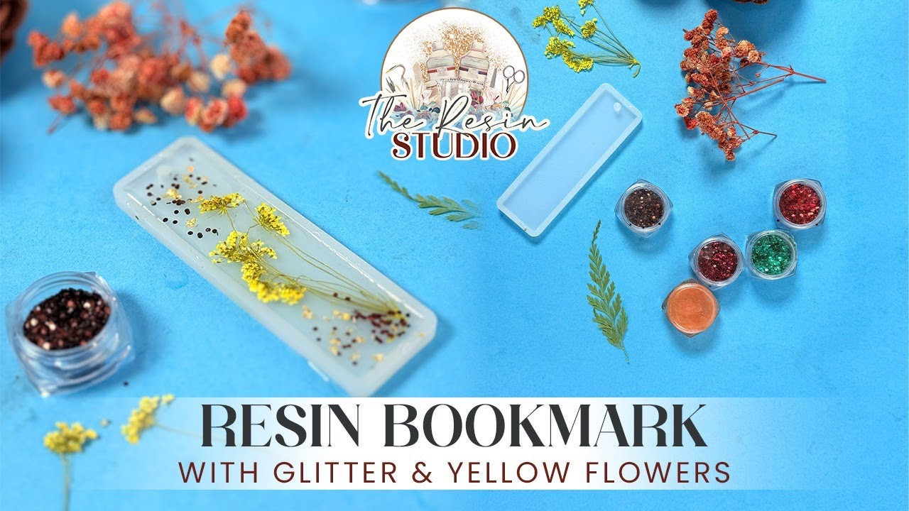 Resin BookMark with Beautiful Yellow Flowers