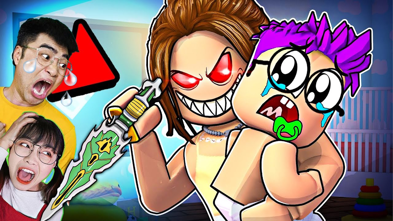 Gấu Đỏ Phiêu Lưu Trong Căn Hầm Bí Mật Nguy Hiểm Cùng Hà Sam - ROBLOX BABYSITTER STORY