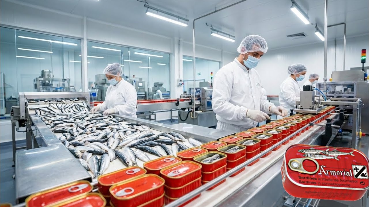 Les secrets de fabrication des sardines en conserve (usine alimentaire)
