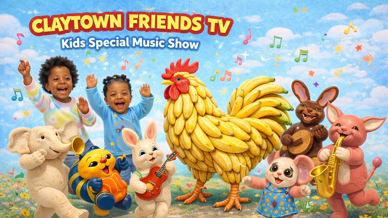 Chicken Banana Dance | Kids Music Show | Claytown Friends TV