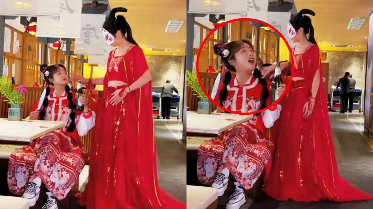 古装小姐姐挑衅我，给她表演一个头发开瓶，瞬间变成小迷妹！【猫猫小可爱】