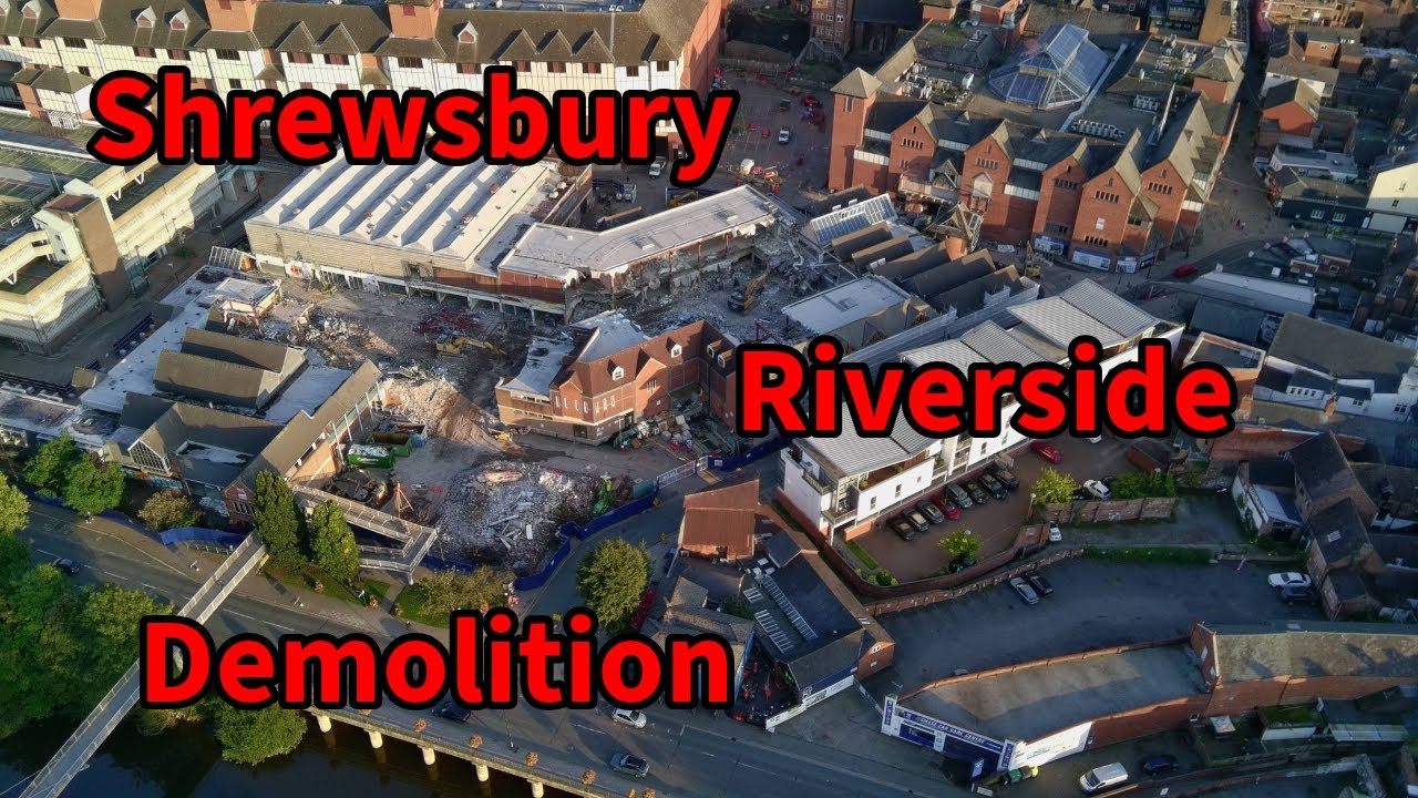Shrewsbury Riverside Shopping Centre Demolition - September 2024
