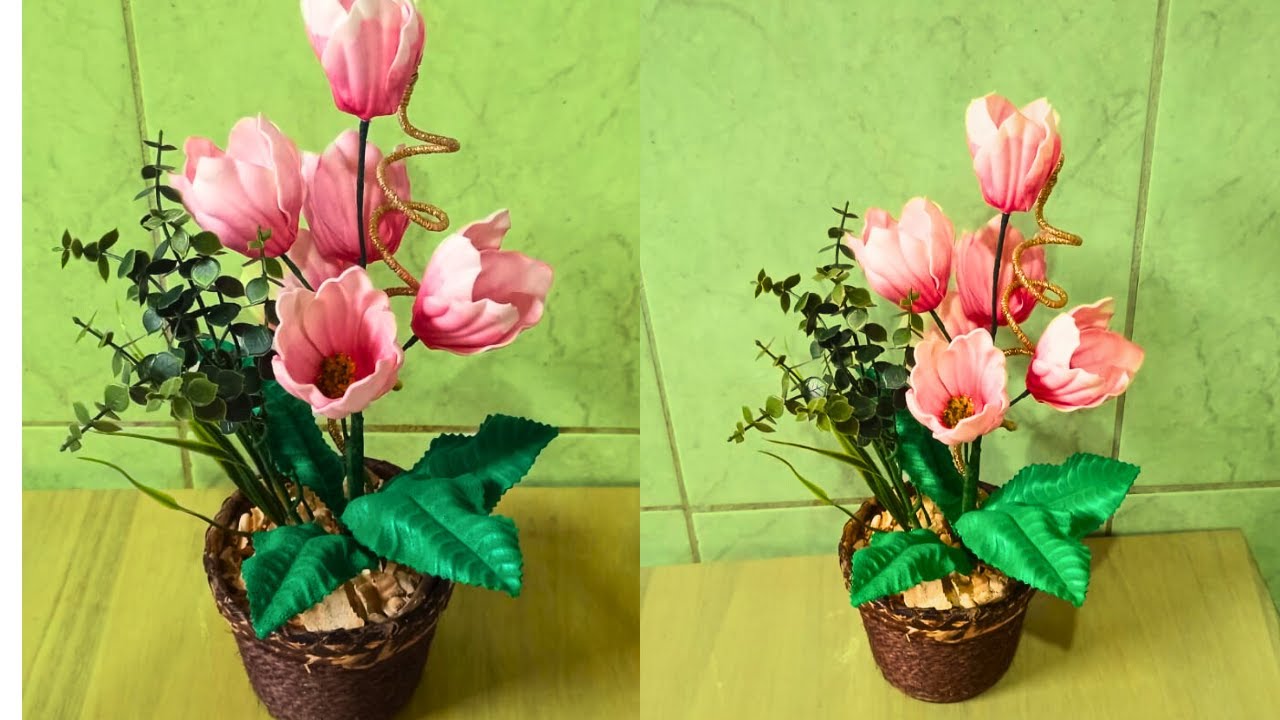 Como Fazer Arranjo de Tulipa com Montagem Fácil e Diferente Passo a Passo Criativo