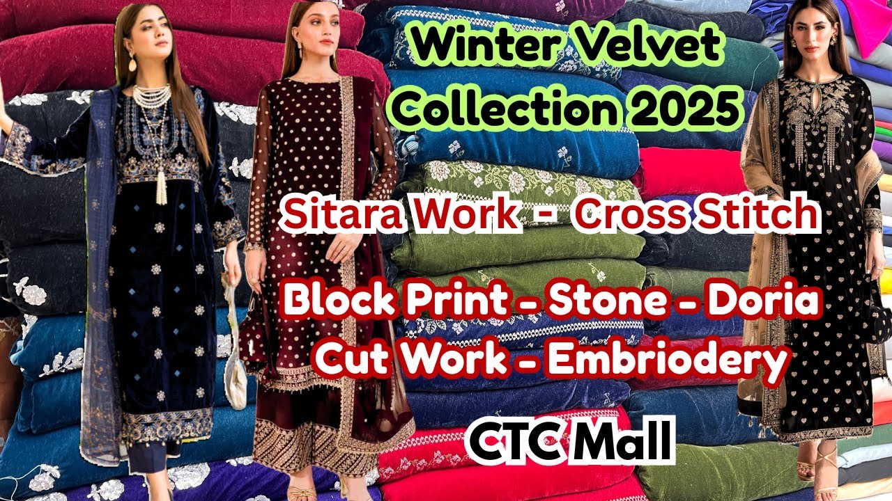 Luxury Velvet Dresses & Shawls at Wholesale Prices | Javed Cotton City CTC Mall