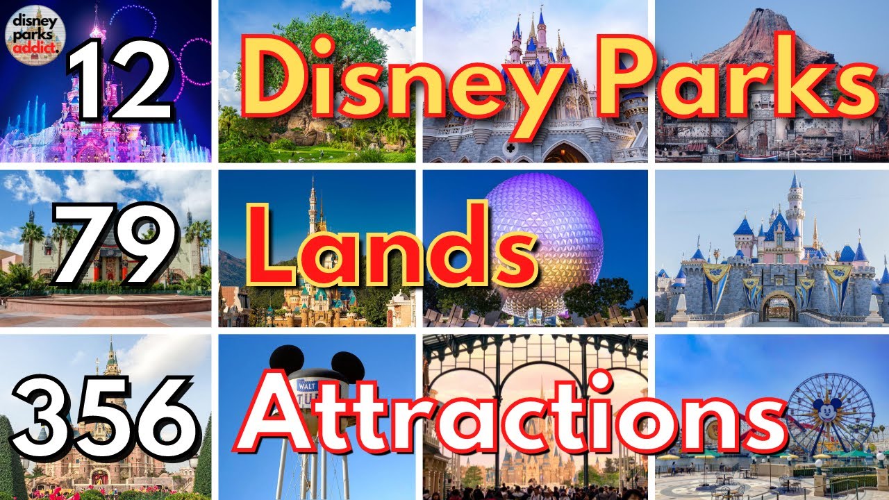 All Disney Park Attractions - 2.5 Hour Compilation of all RIDES & SHOWS - 2022