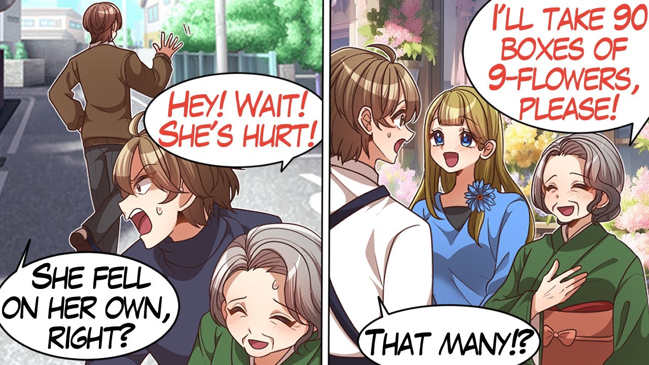 【Comic Dub】Helping Kimono Lady's Sprain Made Flower Shop Beat Rivals' Success Story【Manga Dub】