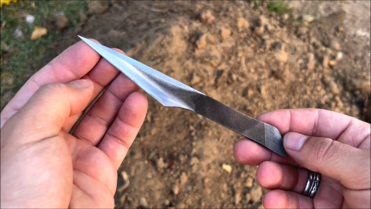 Cómo hacer un cuchillo Kiridashi a partir de una lima vieja  |  Making a knife from an old file