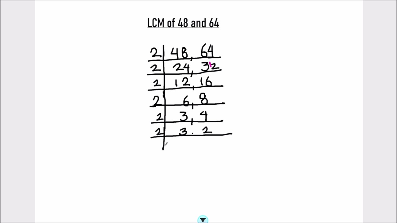 How to Find LCM of 48 and 64 / How to Find LCM  / Finding LCM of 48 and 64 by Prime factorization
