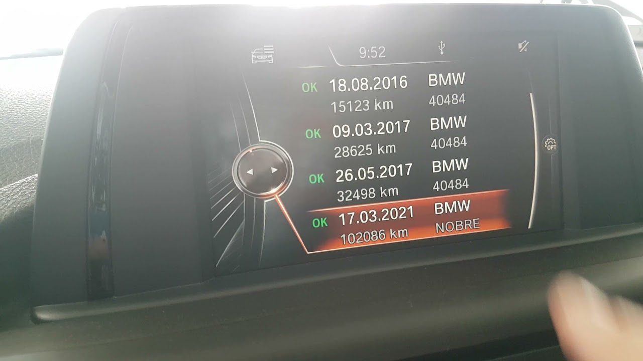 Registro Histórico de Manutenção BMW