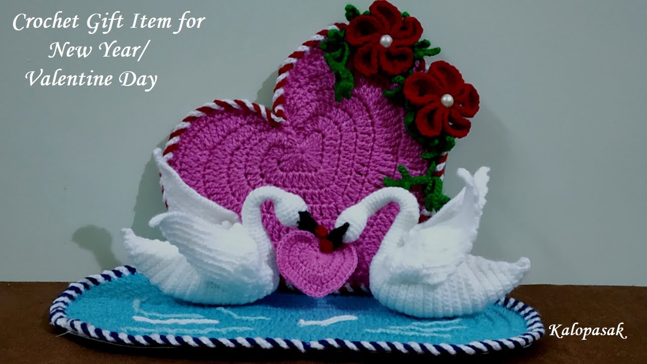 Crochet Swan Pair Home Decor Part 1 | Show Piece | Gift Item for New Year, Valentine Day (Eng sub)