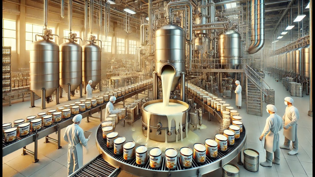 How CONDENSED MILK is made - Industrial Process